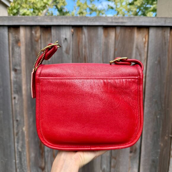 SOLD Vintage Coach Red Small Shoulder Bag 9530 - Picture 2 of 14